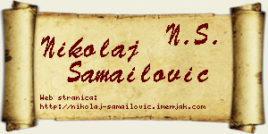 Nikolaj Samailović vizit kartica